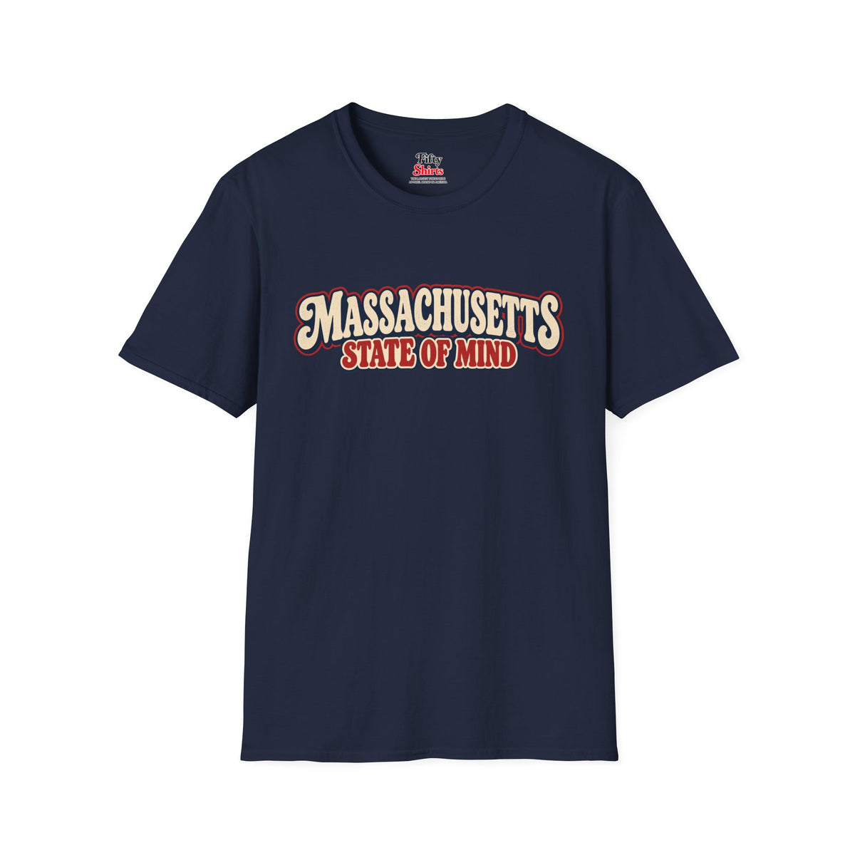 Massachusetts State Of Mind Unisex Softstyle T Shirt State Name Graphic Tee