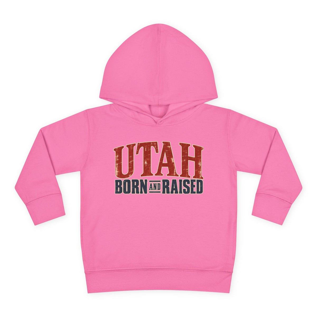 Utah Born and Raised Premium Heritage Unisex Toddler Pullover Fleece Hoodie