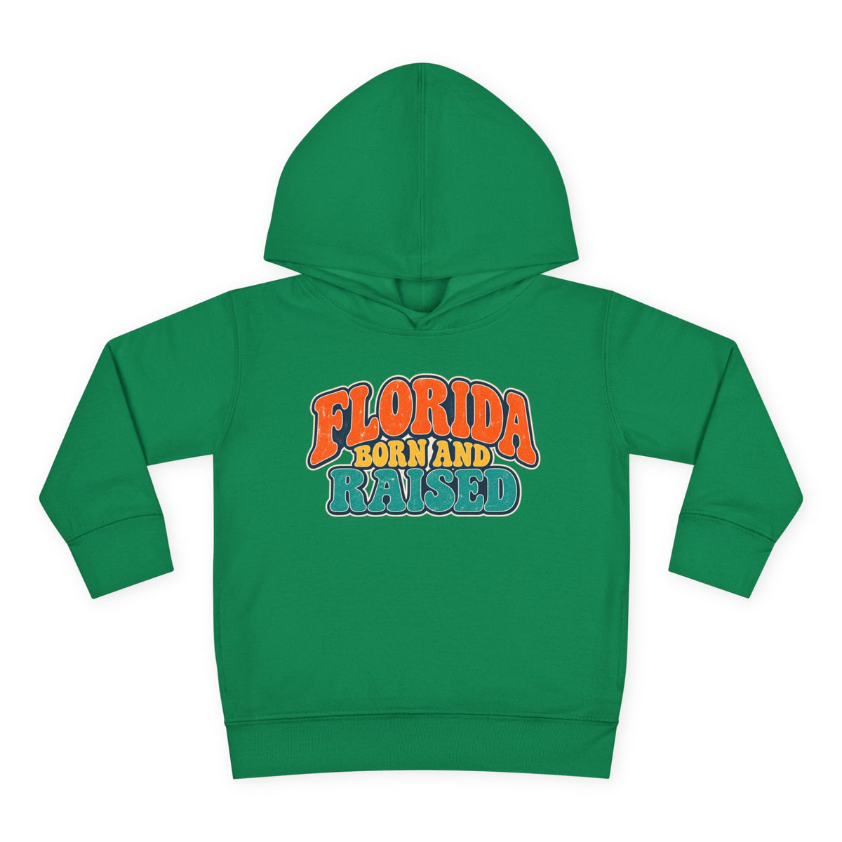 Florida Born and Raised Retro Sunshine State Unisex Toddler Pullover Fleece Hoodie
