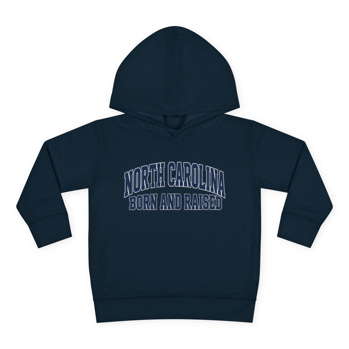 North Carolina Born and Raised Old-School Sportswear Unisex Toddler Pullover Fleece Hoodie
