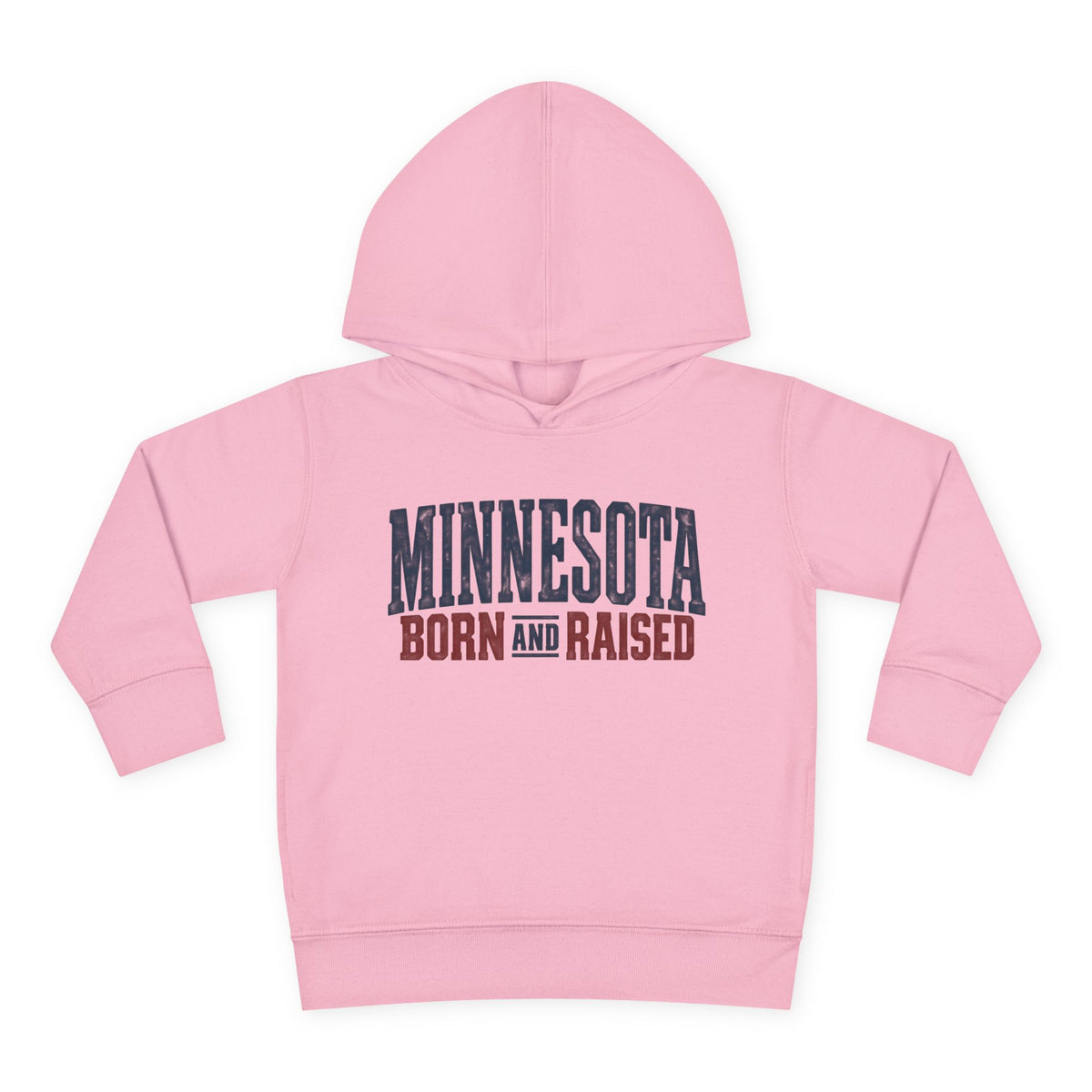 Minnesota Born and Raised Rustic Americana Unisex Toddler Pullover Fleece Hoodie