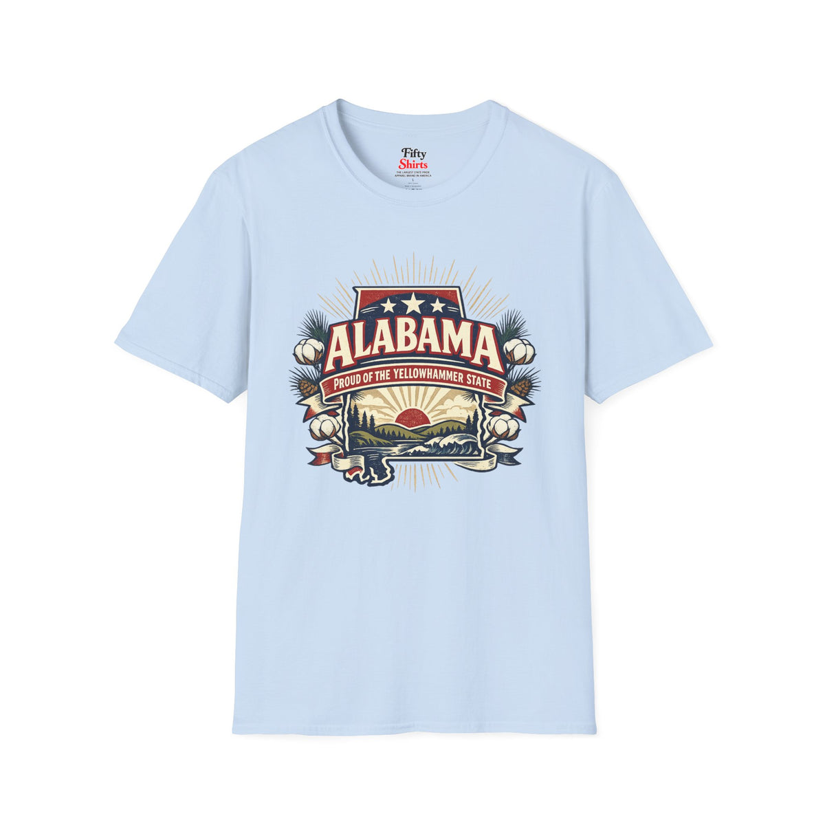 Alabama State Pride Unisex Softstyle T Shirt State Pride Graphic Tee Collections FS03