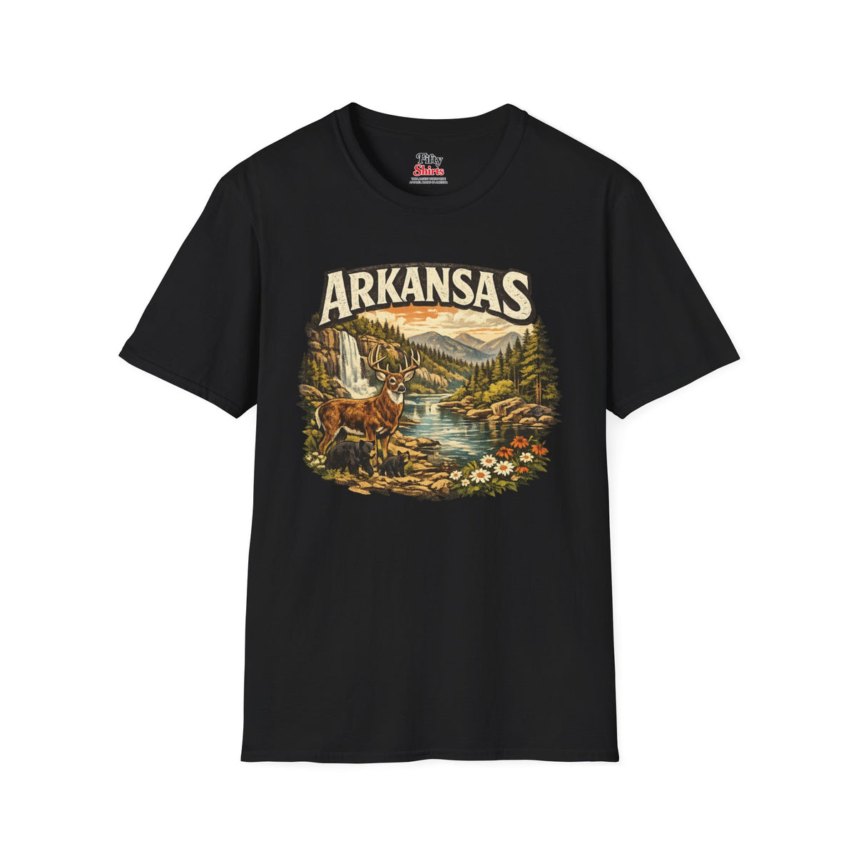 Arkansas Wildlife Unisex Softstyle T Shirt State Pride Graphic Tee Collections FS03