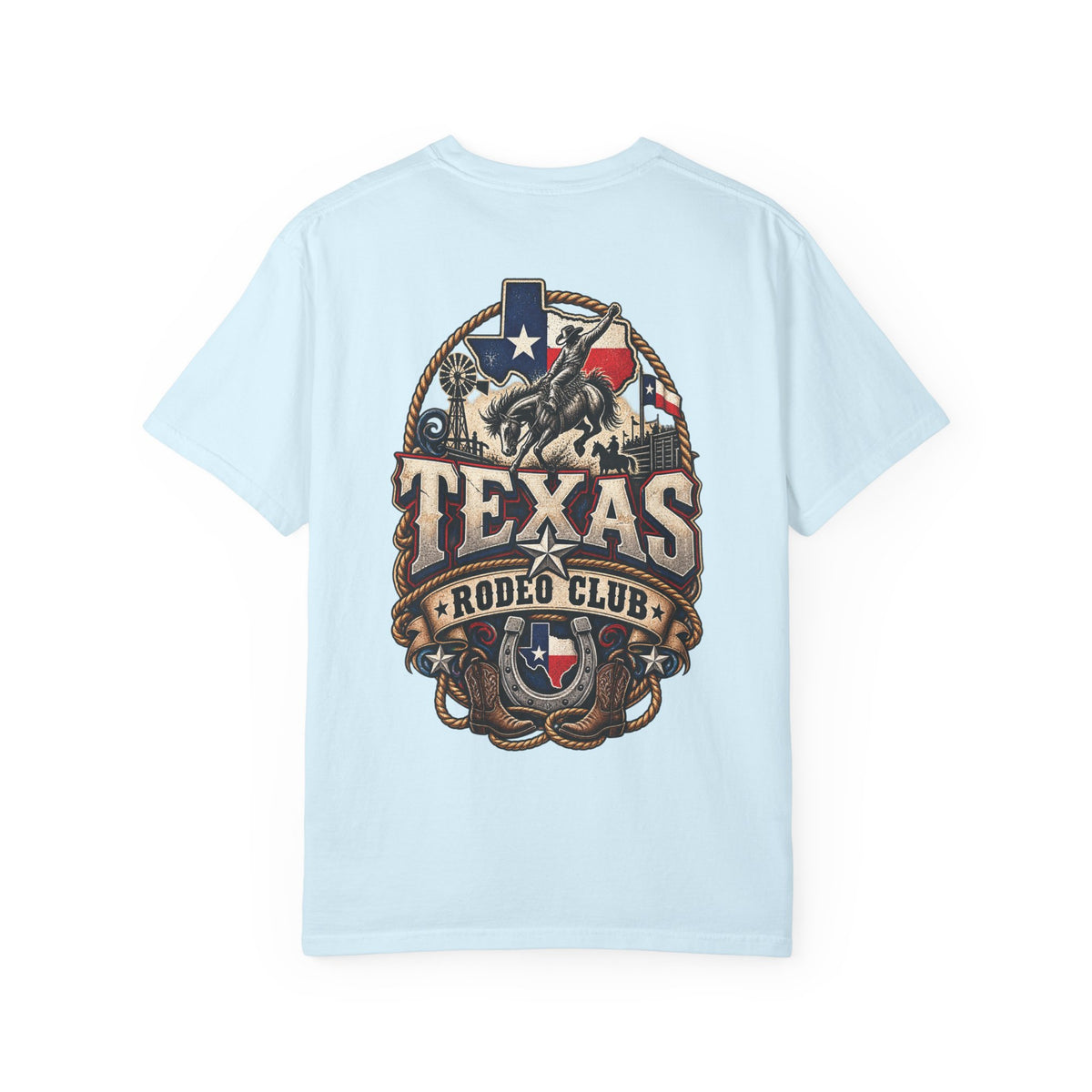 Texas Rodeo Club Unisex Comfort Color 1717 Streetwear Graphic Tee