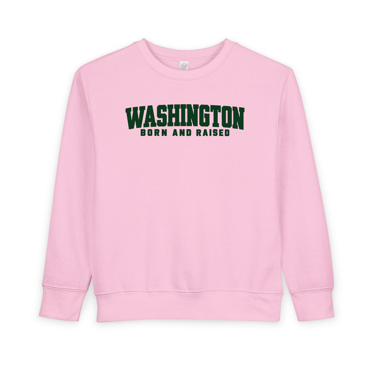Washington Born and Raised Minimal Modern Unisex Toddler Sweatshirt