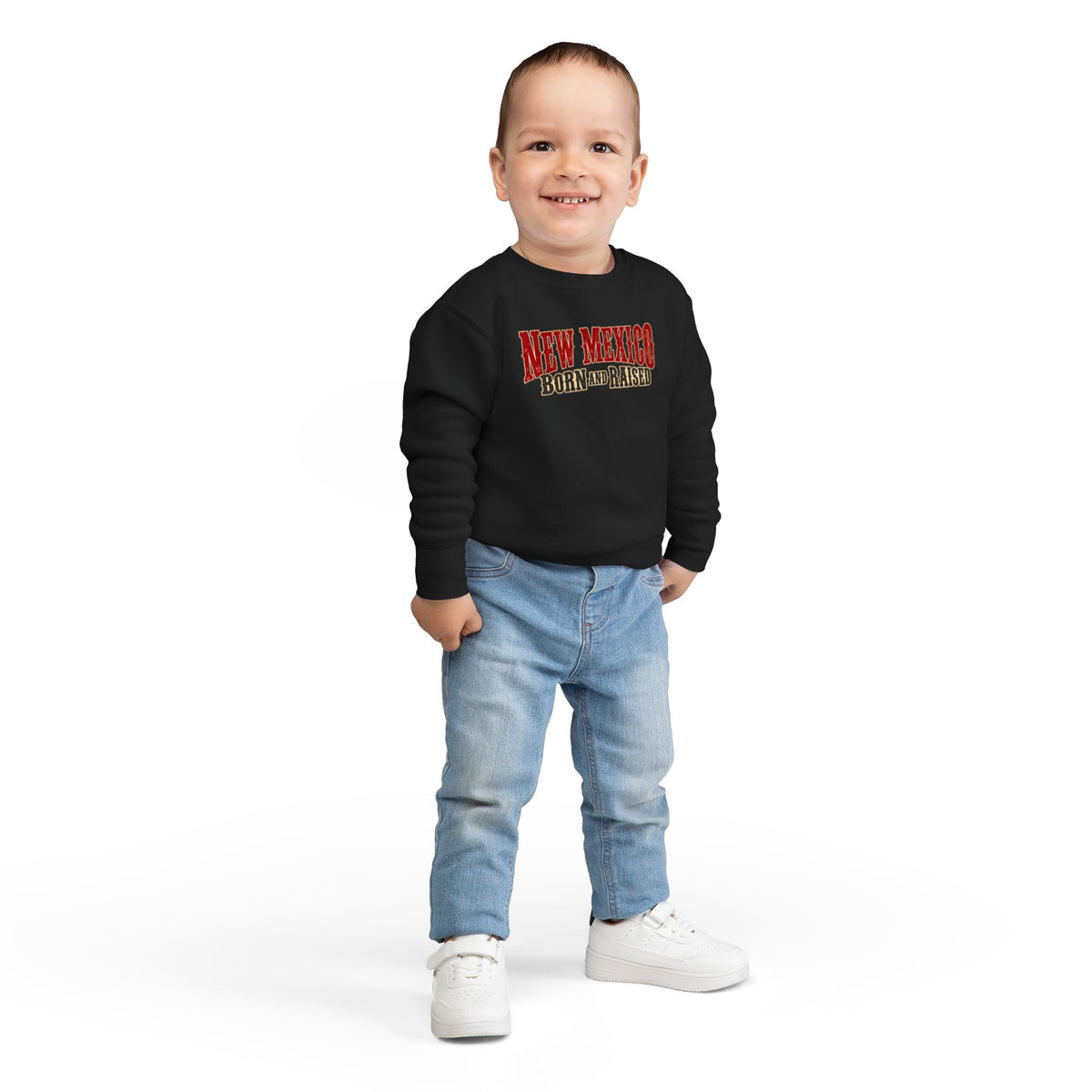 New Mexico Born and Raised Southwestern Heritage Unisex Toddler Sweatshirt