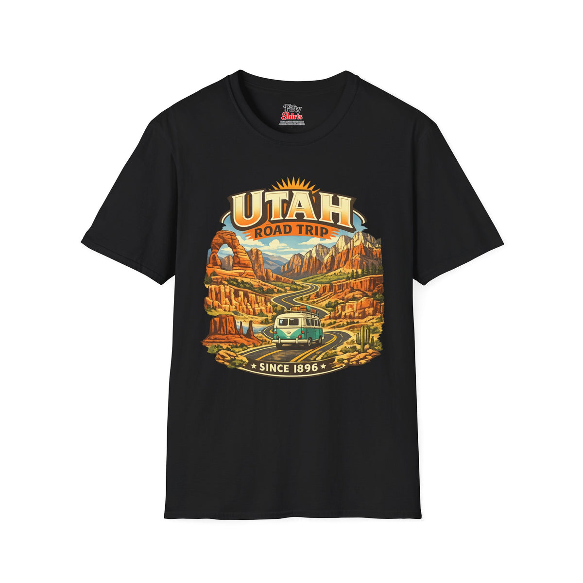 Utah Road Trip Unisex Softstyle T Shirt State Pride Graphic Tee Collections FS03