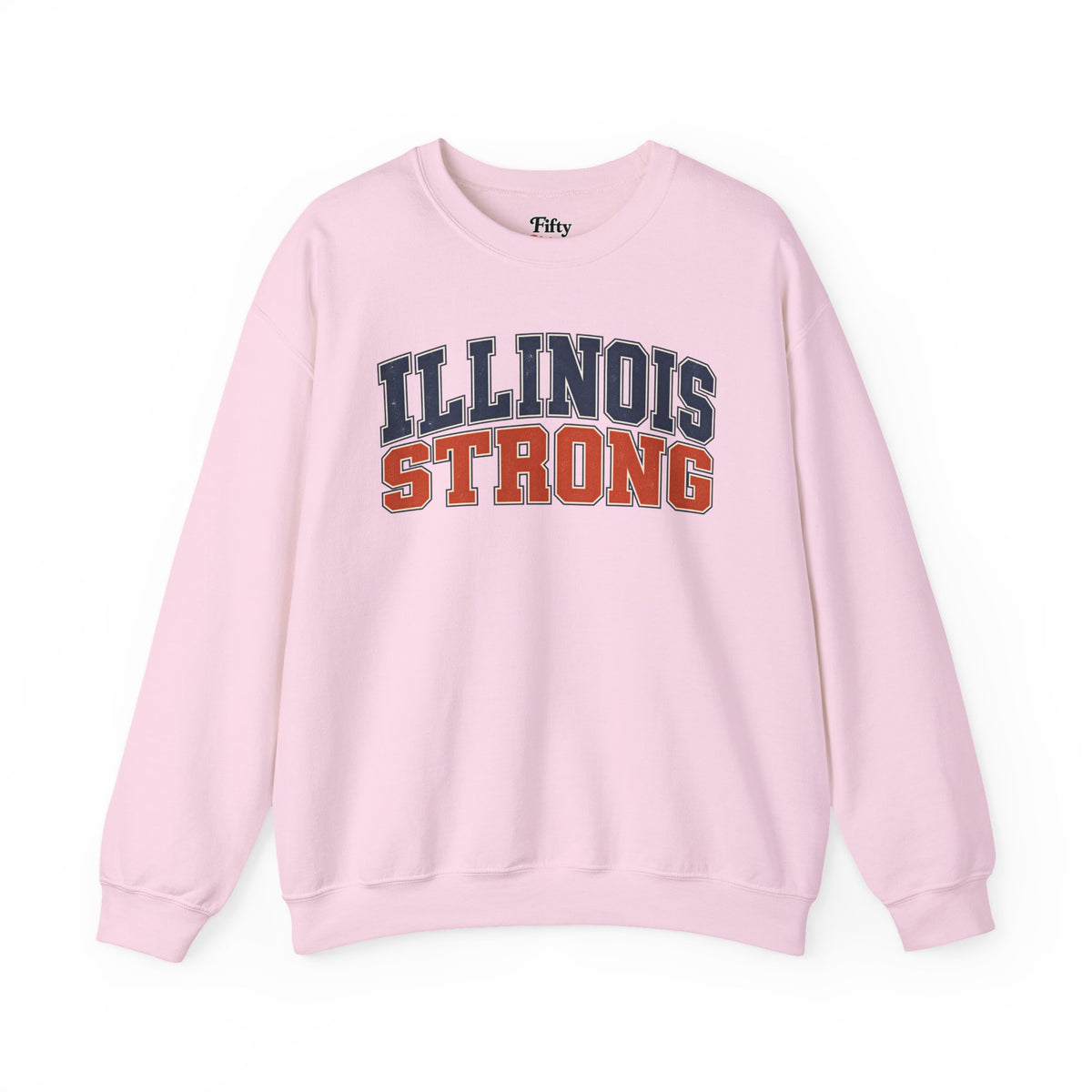 Illinois Strong Unisex Crewneck Sweatshirt State Name Graphic