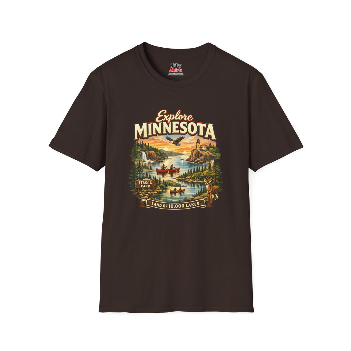 Explore Minnesota Unisex Softstyle T Shirt State Pride Graphic Tee Collections FS03