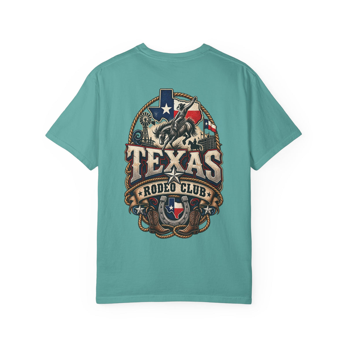 Texas Rodeo Club Unisex Comfort Color 1717 Streetwear Graphic Tee