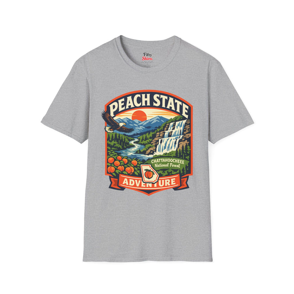 Georgia Peach State Unisex Softstyle T Shirt State Pride Graphic Tee Collections FS03