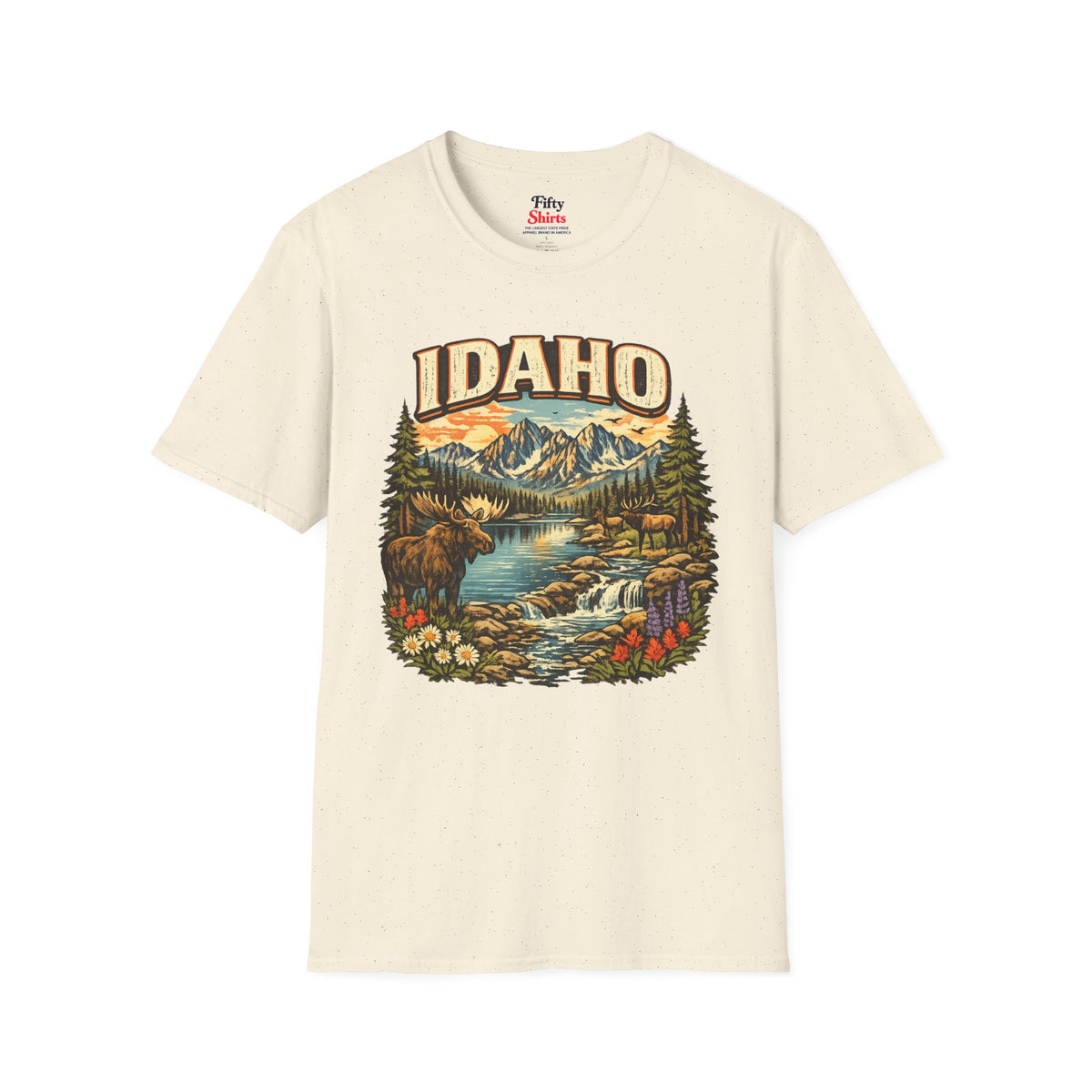 Idaho Wildlife Unisex Softstyle T Shirt State Pride Graphic Tee Collections FS03
