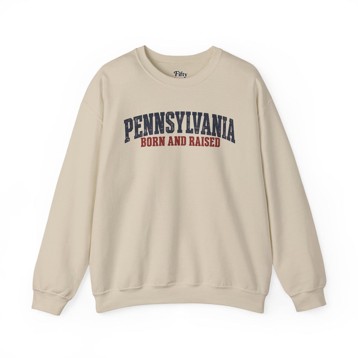Pennsylvania Born and Raised Minimal Heritage Unisex Sweatshirt Graphic