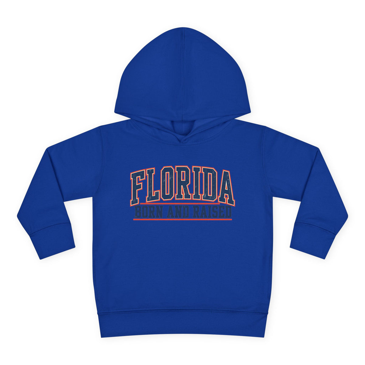 Florida Born and Raised Old-School Athletic Unisex Toddler Pullover Fleece Hoodie