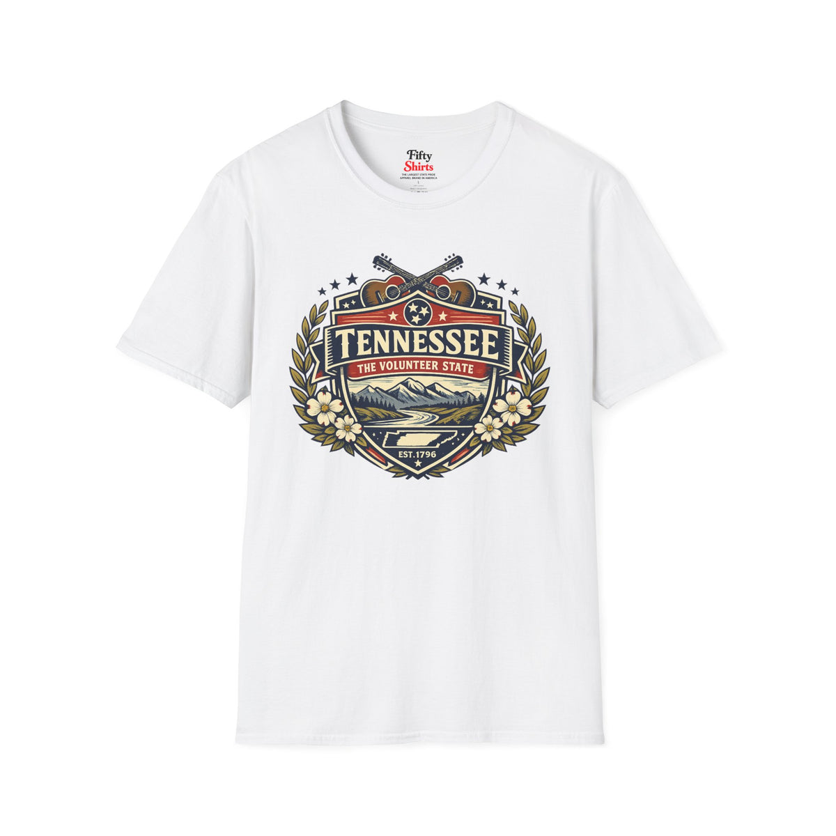 Tennessee Heritage Badge Unisex Softstyle T Shirt State Pride Graphic Tee Collections FS03