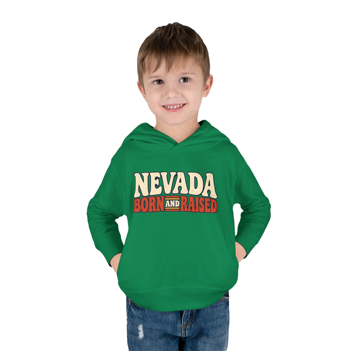 Nevada Born and Raised Retro 1970s Desert Unisex Toddler Pullover Fleece Hoodie