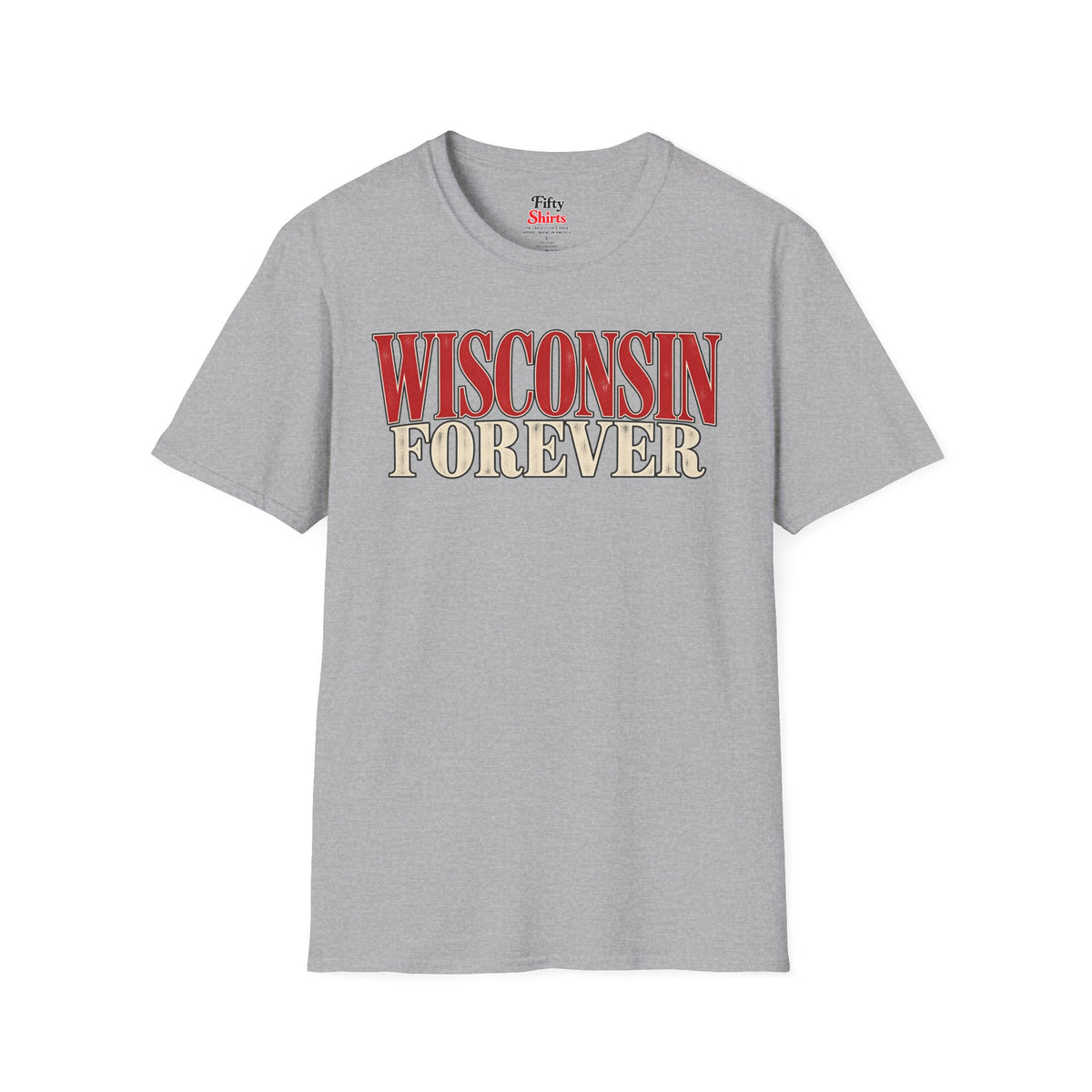 Wisconsin Forever Unisex Softstyle T Shirt State Name Graphic Tee