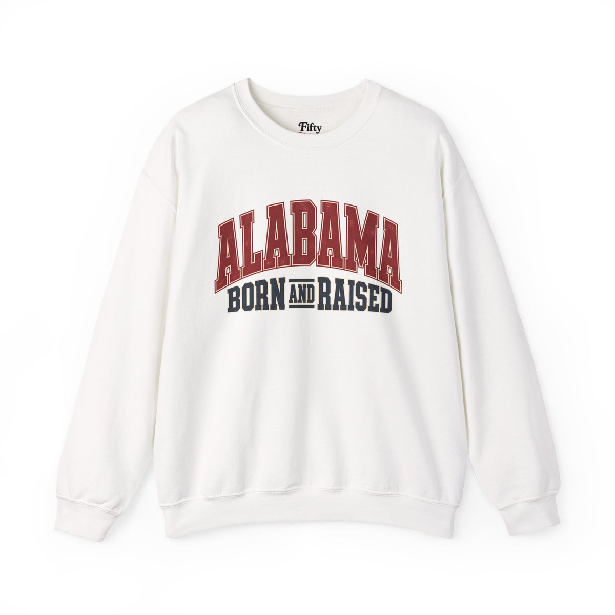Alabama Born and Raised Vintage Athletic Heritage Unisex Sweatshirt Graphic