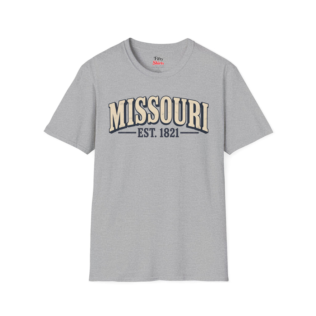 Missouri Est 1821 Unisex Softstyle T Shirt State Name Graphic Tee