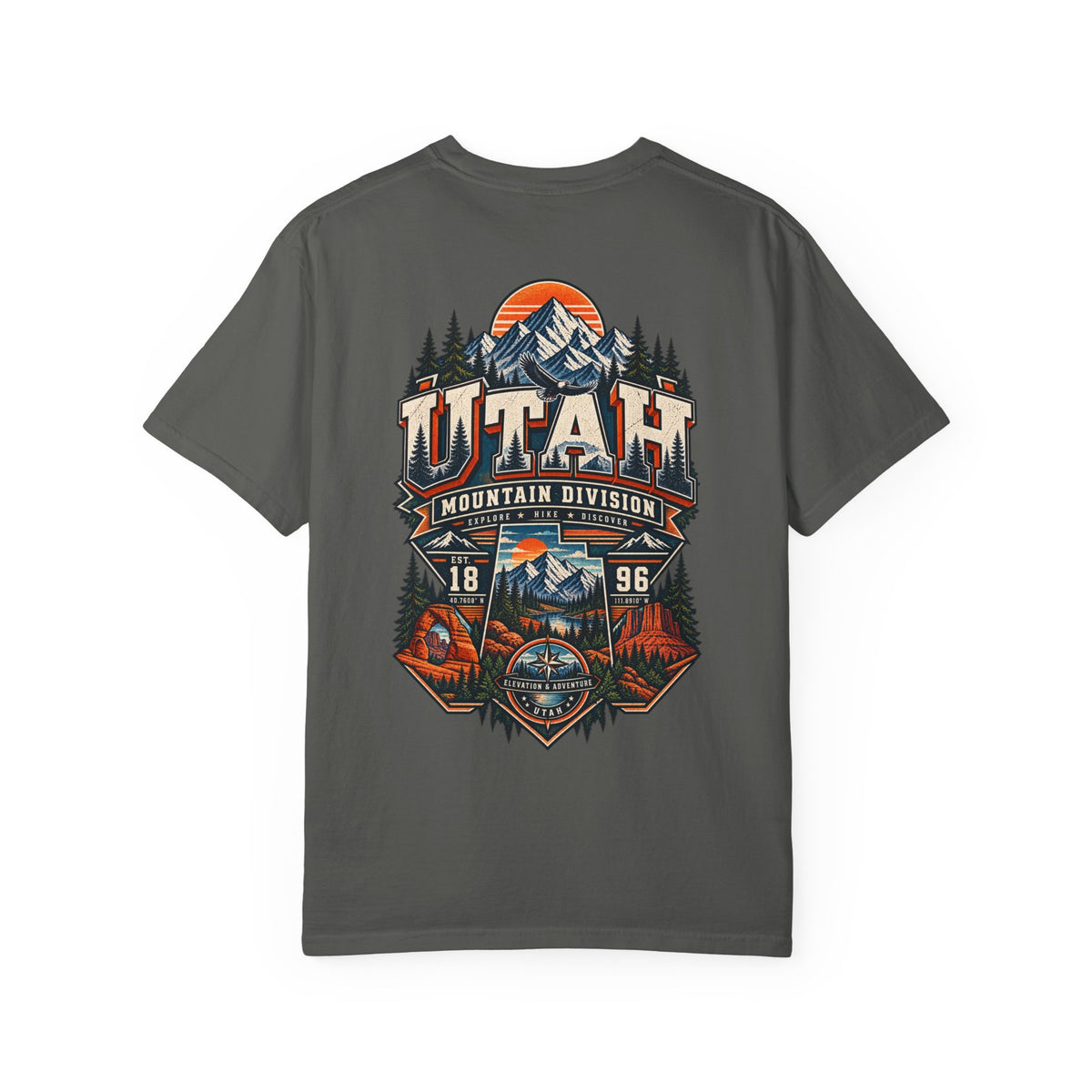 Utah Mountain Division Unisex Comfort Color 1717 Streetwear Graphic Tee