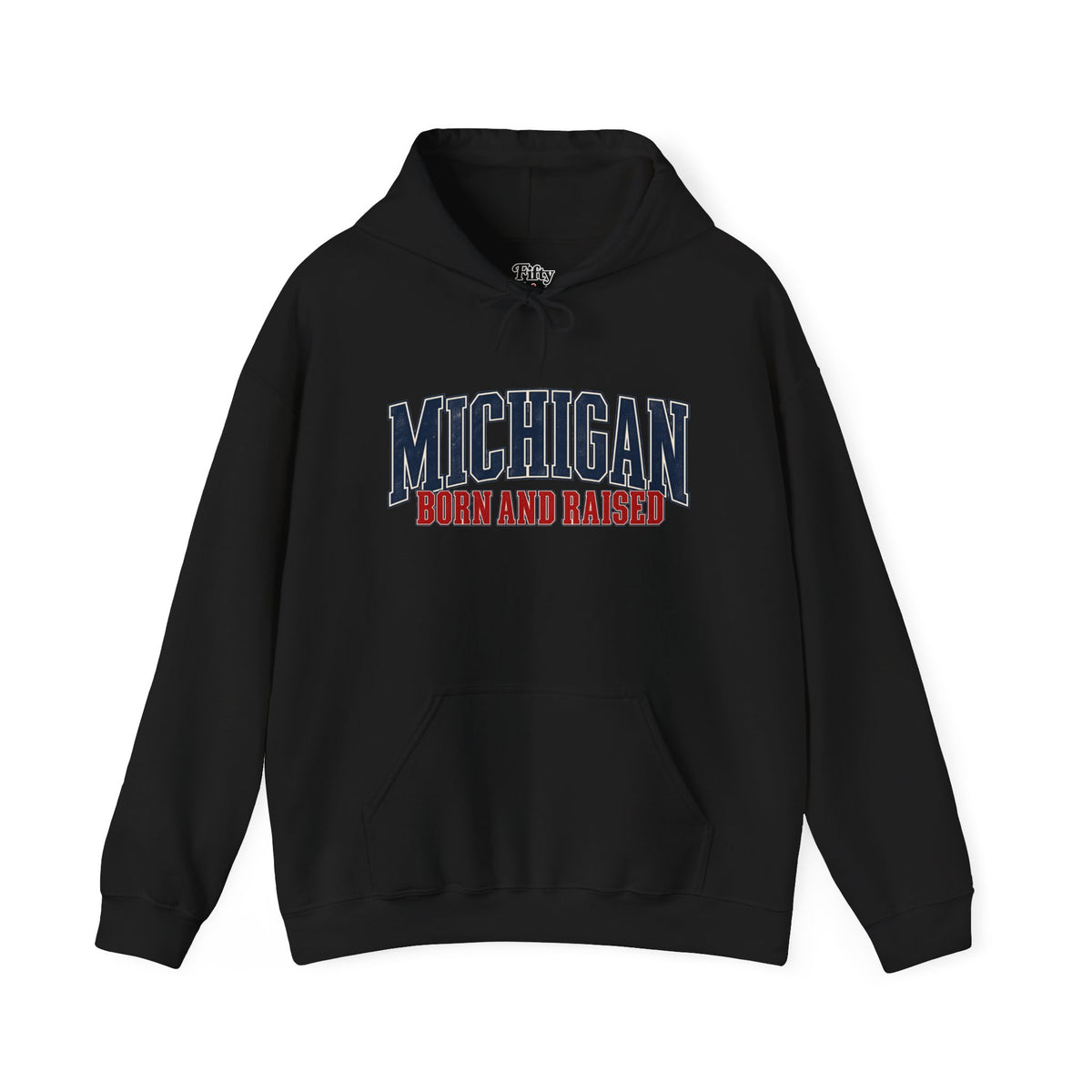 Michigan Born and Raised Luxury Vintage Streetwear Unisex Hoodie Graphic