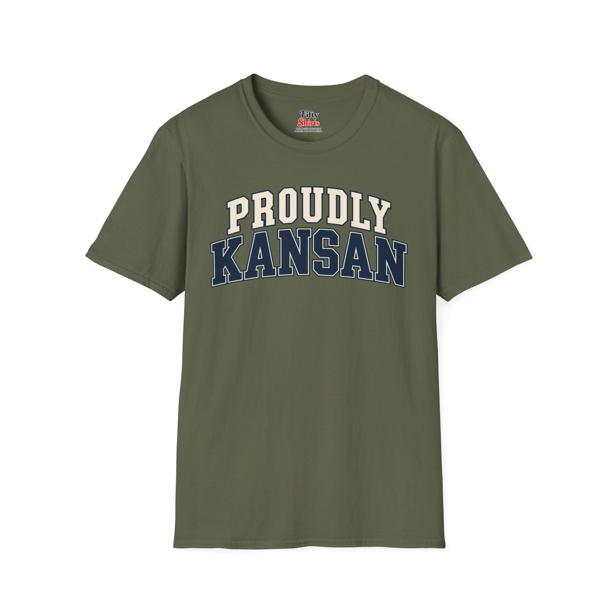 Proudly Kansan Kansas Unisex Softstyle T Shirt State Name Graphic Tee