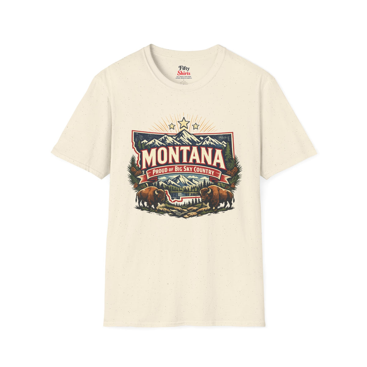 Montana State Pride Unisex Softstyle T Shirt State Pride Graphic Tee Collections FS03