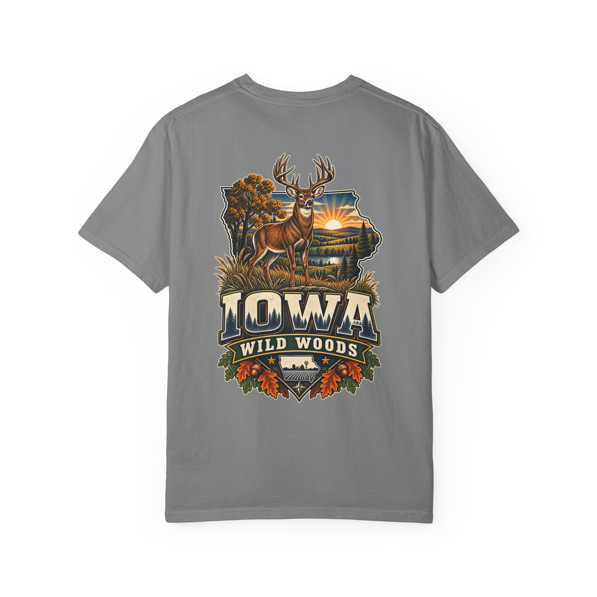 Iowa Wild Woods Unisex Comfort Color 1717 Streetwear Graphic Tee