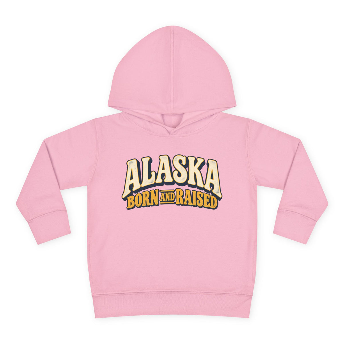 Alaska Born and Raised Retro 1970s Alaska Unisex Toddler Pullover Fleece Hoodie
