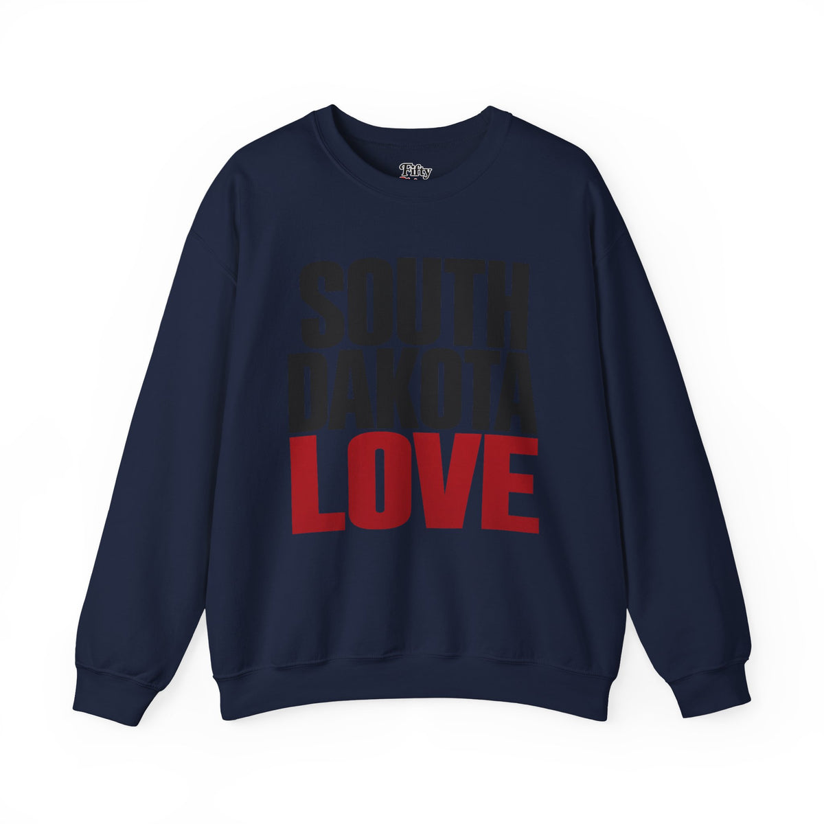 South Dakota Love Unisex Crewneck Sweatshirt State Name Graphic