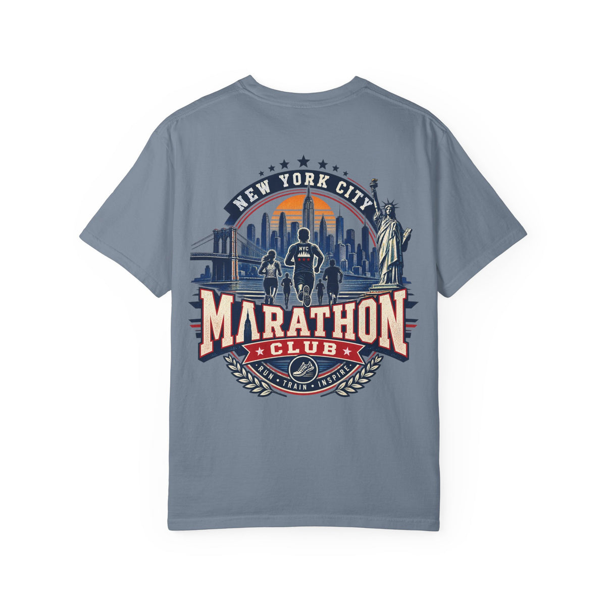New York City Marathon Club Unisex Comfort Color 1717 Streetwear Graphic Tee