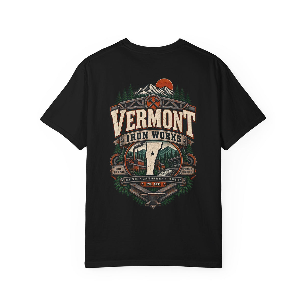 Vermont Iron Works Unisex Comfort Color 1717 Streetwear Graphic Tee