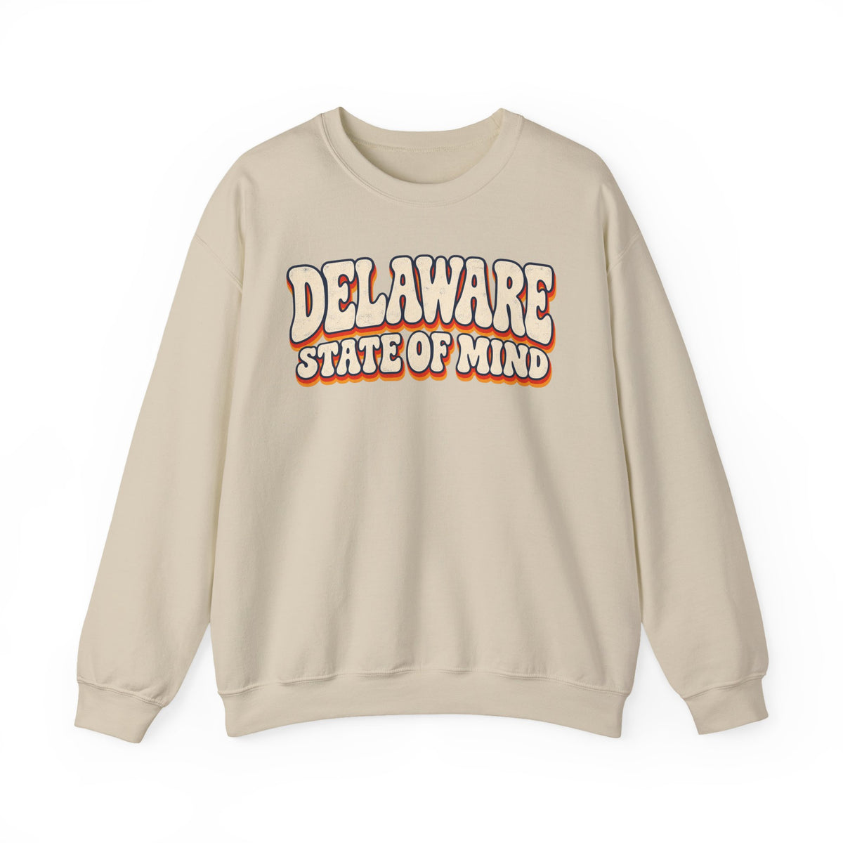 Delaware State of Mind Unisex Crewneck Sweatshirt State Name Graphic
