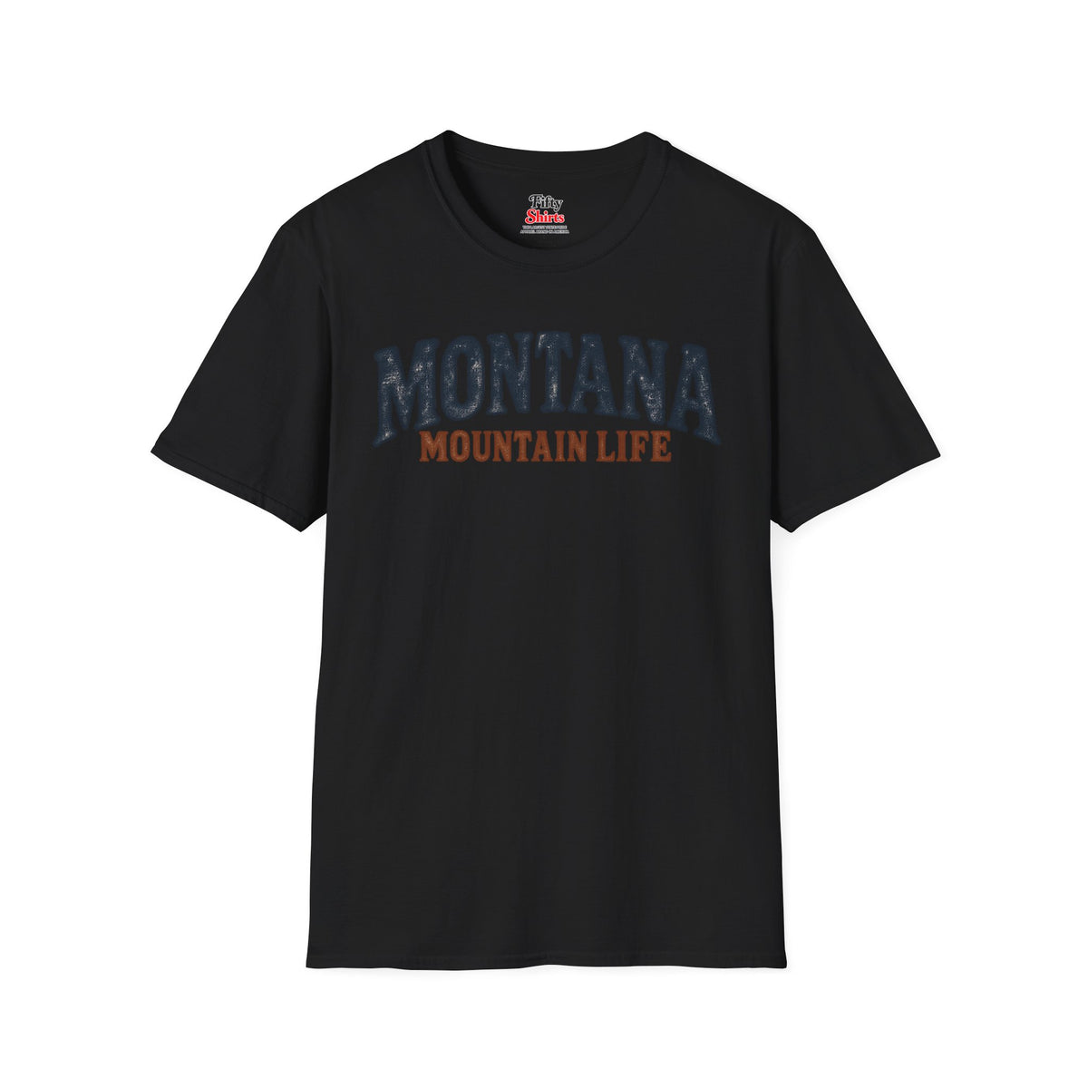 Montana Mountain Life Unisex Softstyle T Shirt State Name Graphic Tee