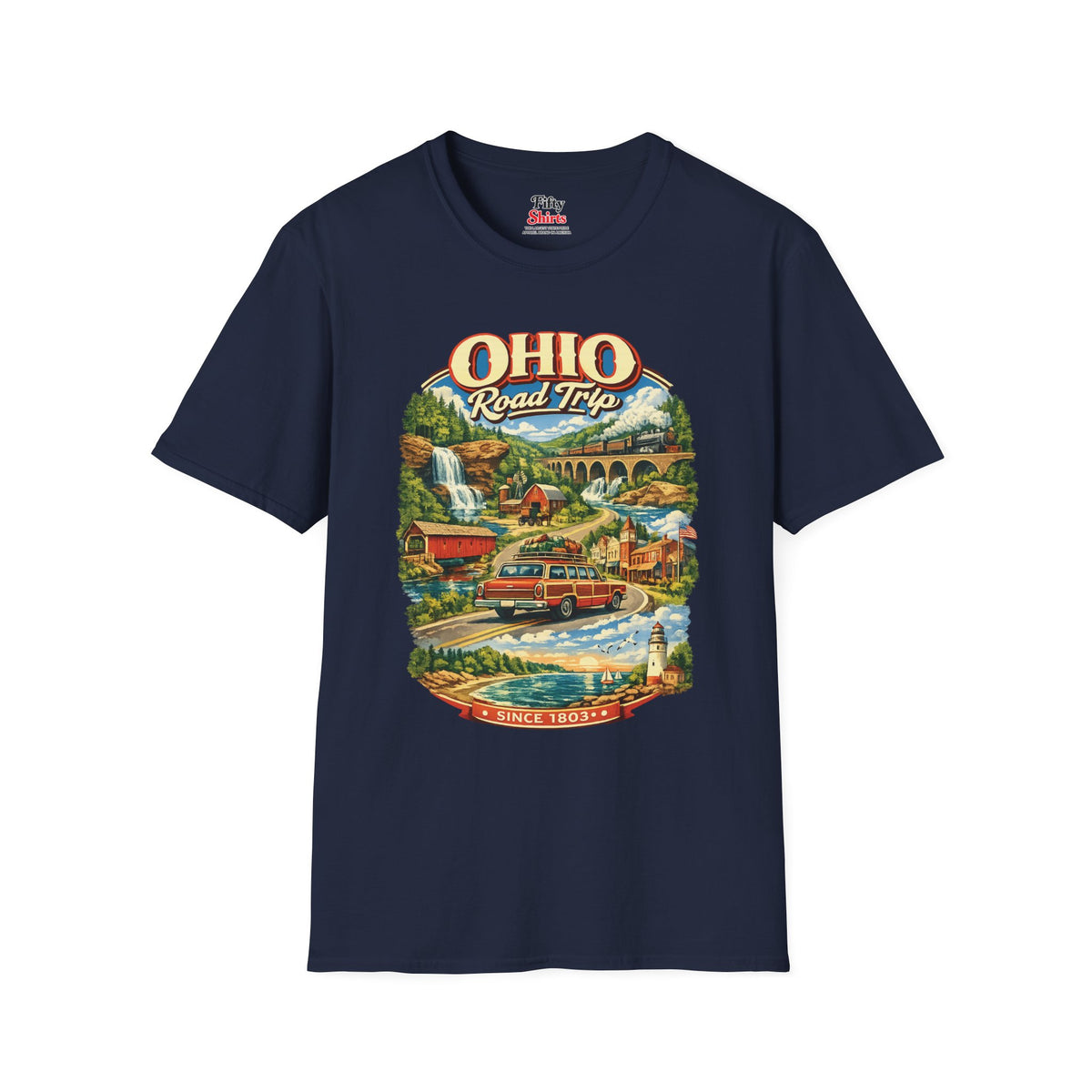 Ohio Road Trip Unisex Softstyle T Shirt State Pride Graphic Tee Collections FS03