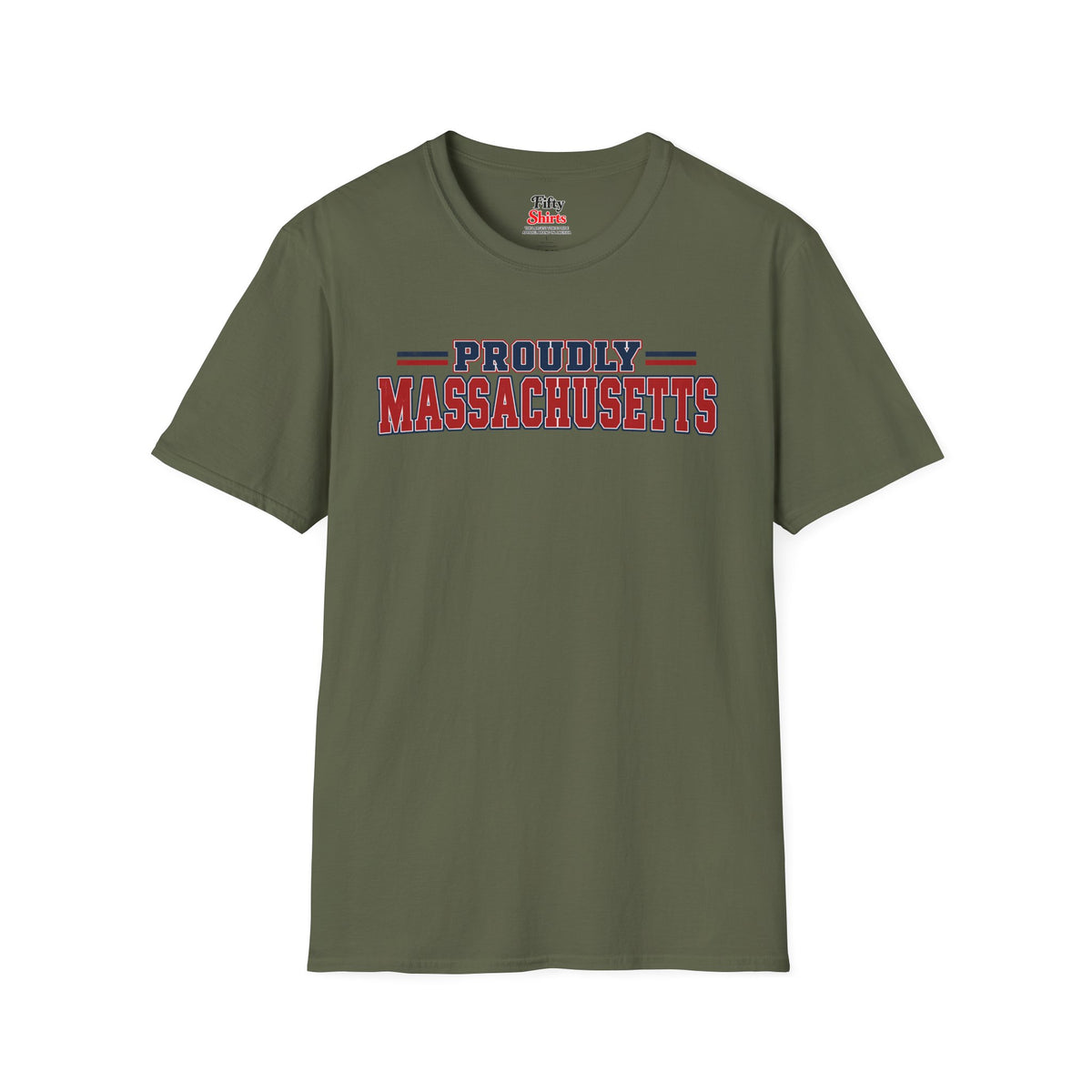 Proudly Massachusetts Unisex Softstyle T Shirt State Name Graphic Tee