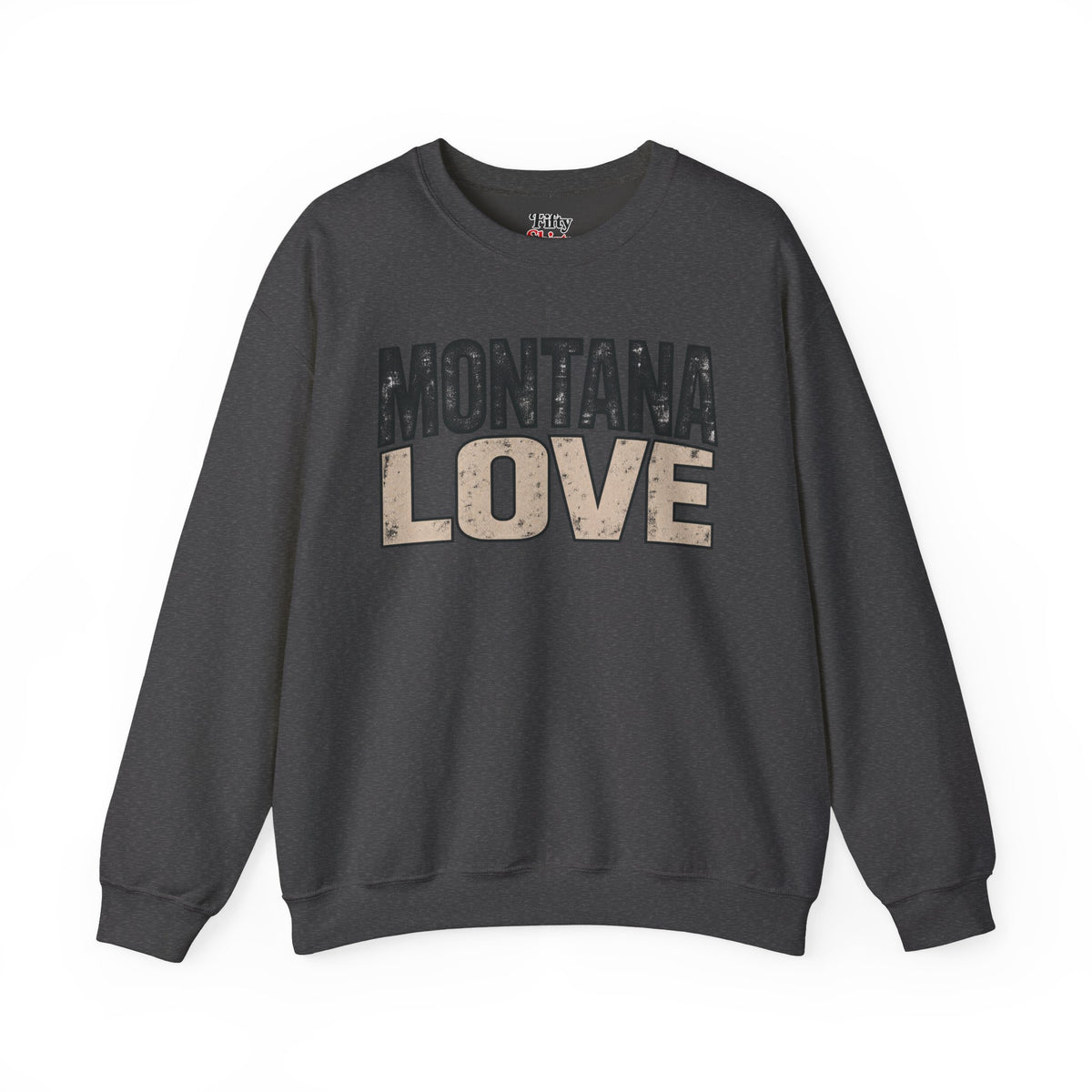 Montana Love Unisex Crewneck Sweatshirt State Name Graphic