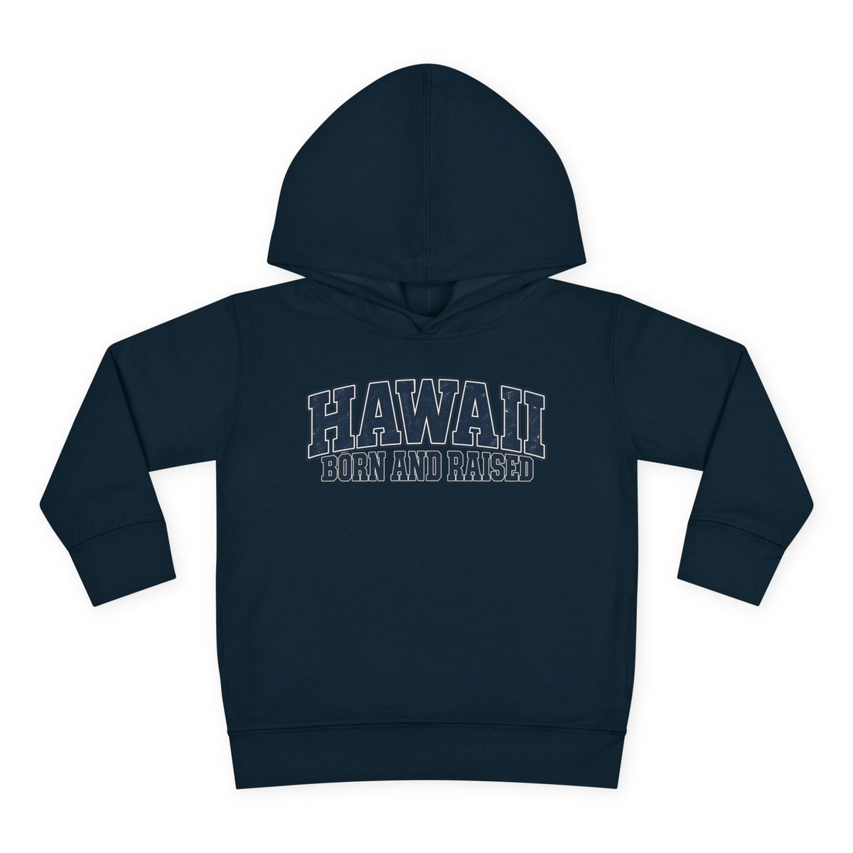 Hawaii Born and Raised Vintage Athletic Unisex Toddler Pullover Fleece Hoodie