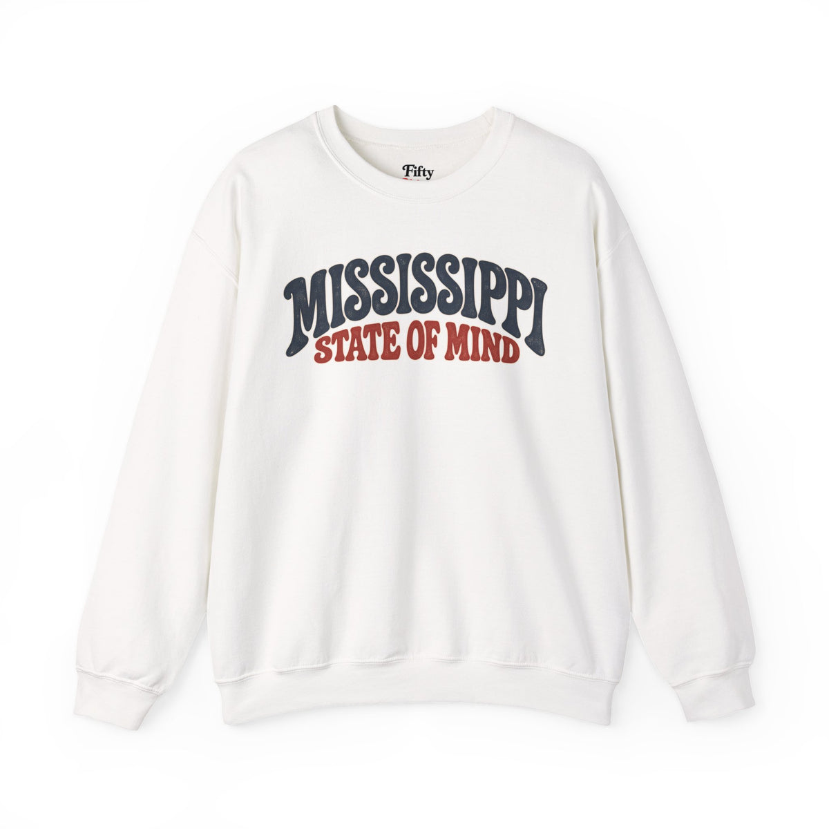 Mississippi State of Mind Unisex Crewneck Sweatshirt State Name Graphic