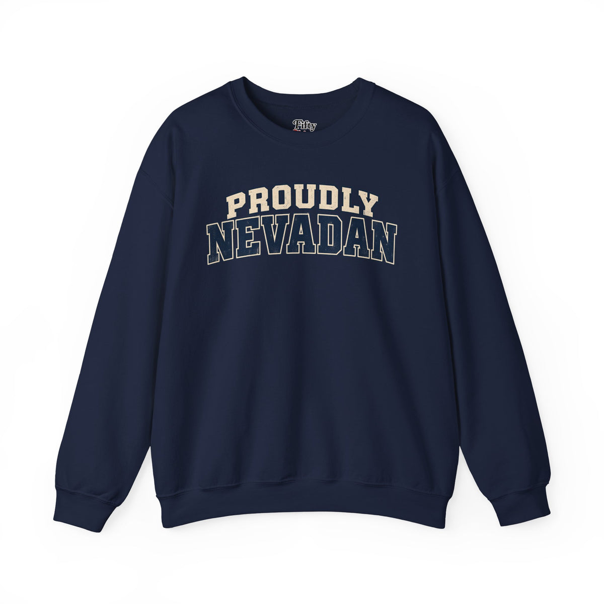 Proudly Nevadan Nevada Unisex Crewneck Sweatshirt State Name Graphic