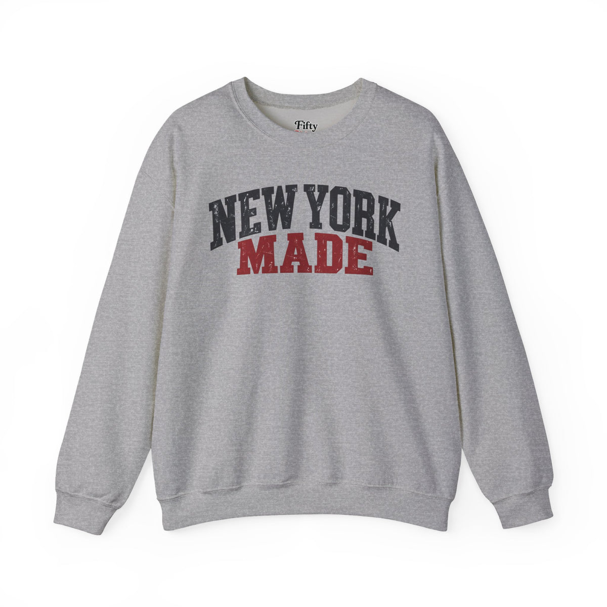 New York Made Unisex Crewneck Sweatshirt State Name Graphic