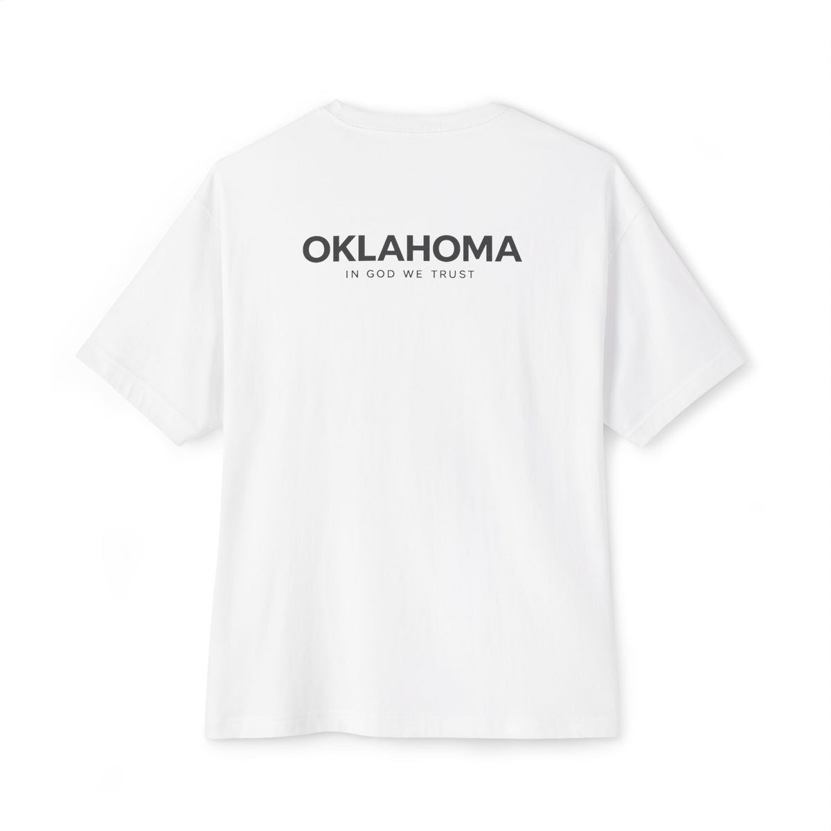 Oklahoma All State In God We Trust Unisex Casual Oversized Boxy Tee