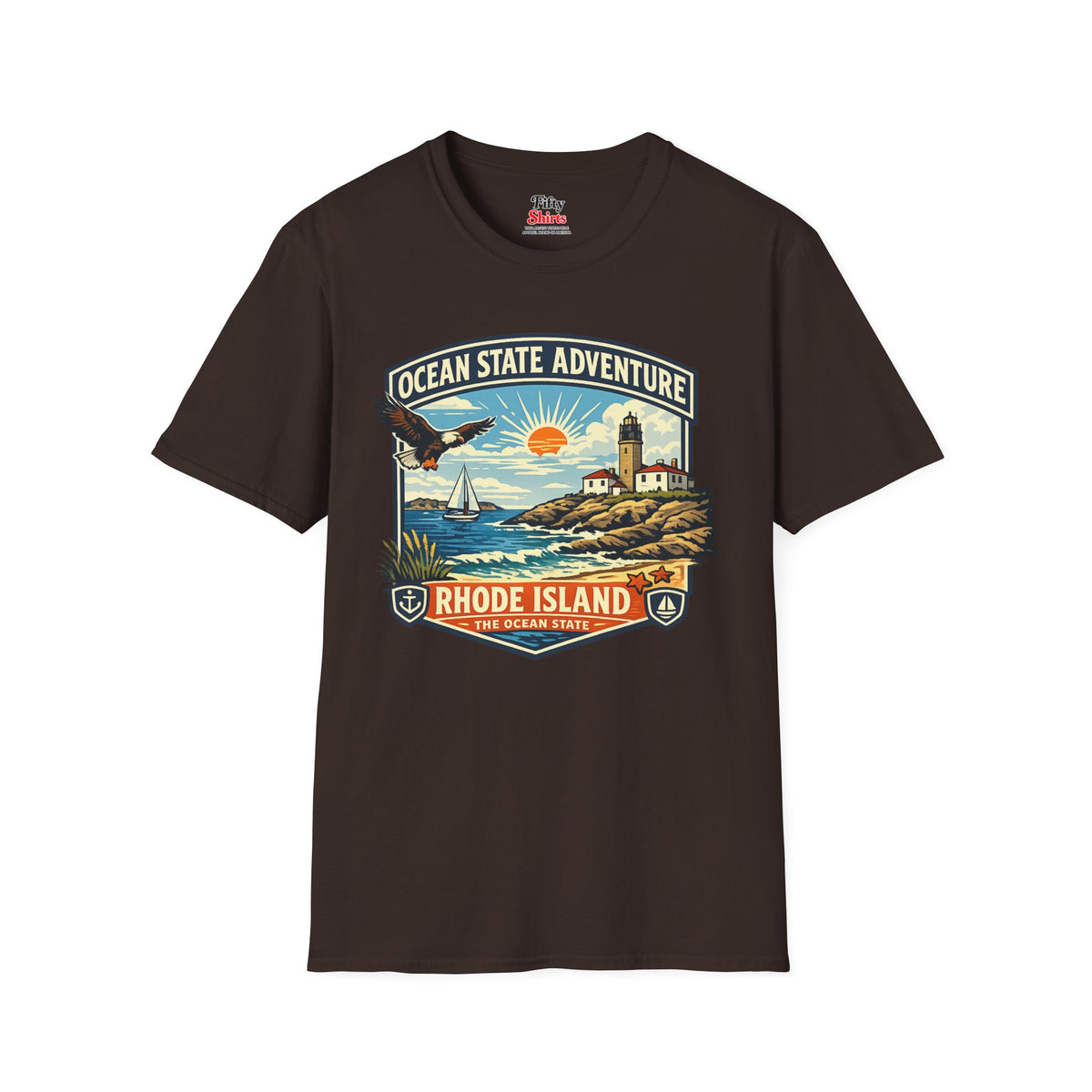 Rhode Island Ocean State Adventure Unisex Softstyle T Shirt State Pride Graphic Tee Collections FS03