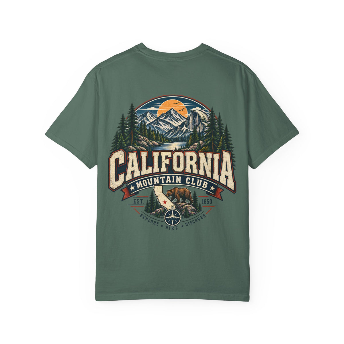 California Mountain Club Unisex Comfort Color 1717 Streetwear Graphic Tee