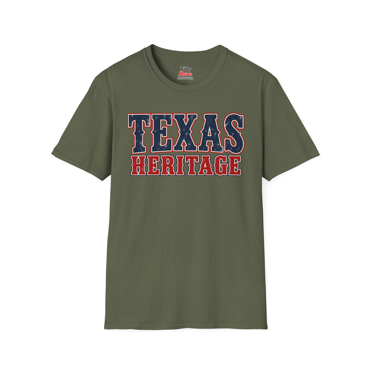 Texas Heritage Unisex Softstyle T Shirt State Name Graphic Tee