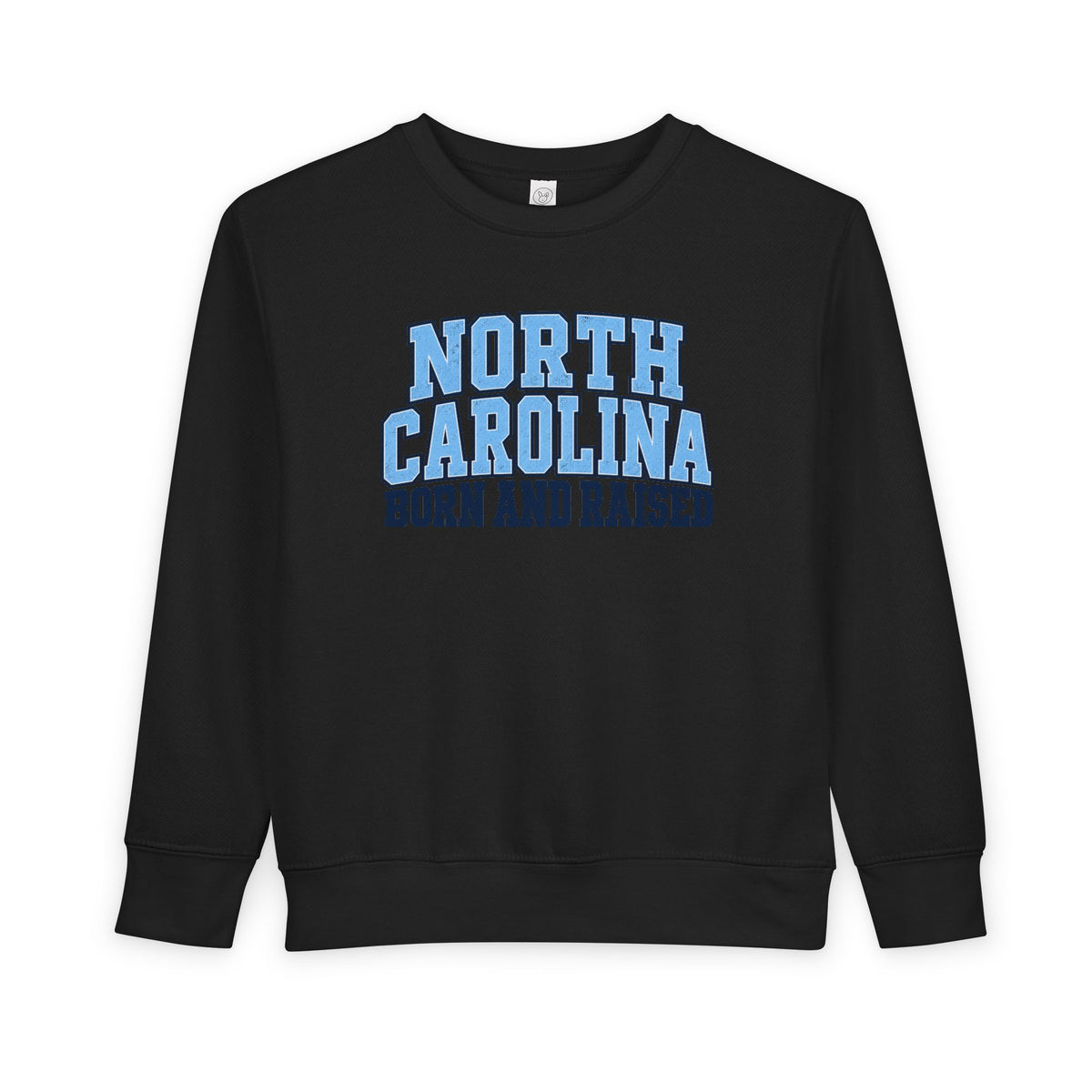 North Carolina Born and Raised Classic Collegiate Unisex Toddler Sweatshirt