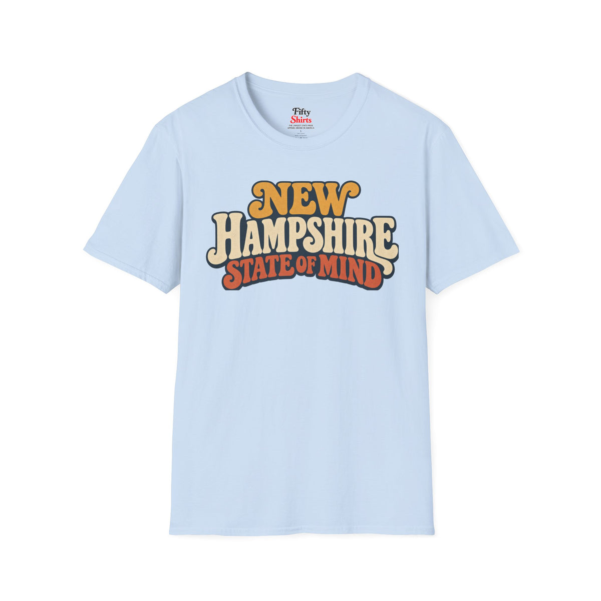New Hampshire State of Mind Unisex Softstyle T Shirt State Name Graphic Tee