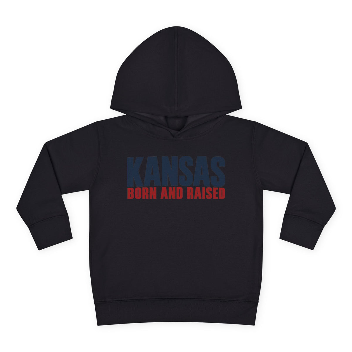 Kansas Born and Raised Modern Heritage Unisex Toddler Pullover Fleece Hoodie