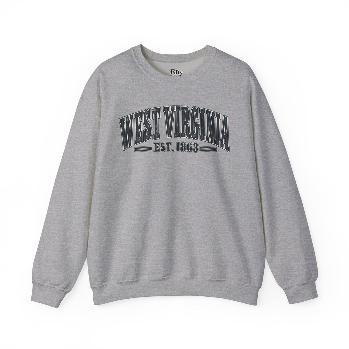 West Virginia Est 1863 Unisex Crewneck Sweatshirt State Name Graphic