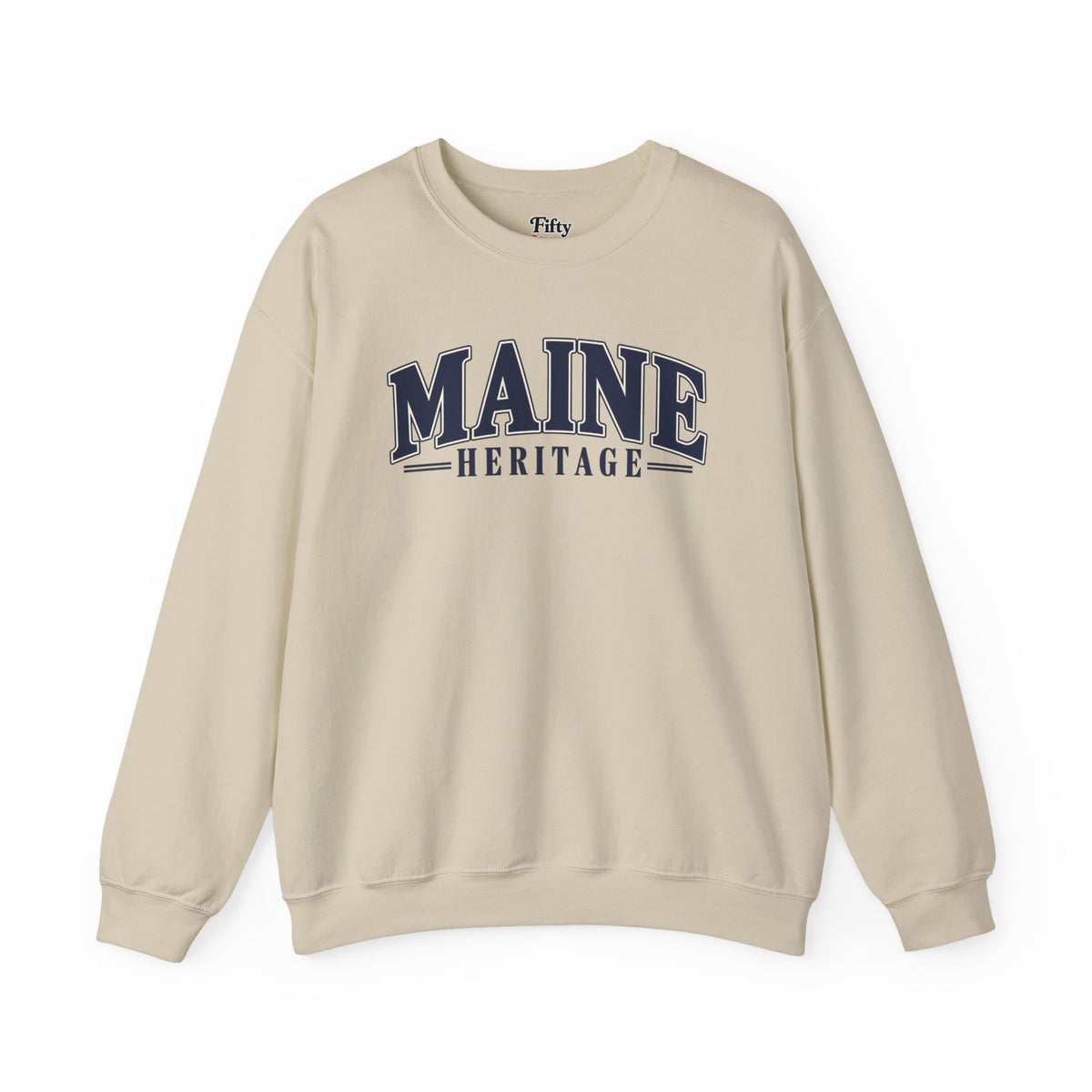 Maine Heritage Unisex Crewneck Sweatshirt State Name Graphic